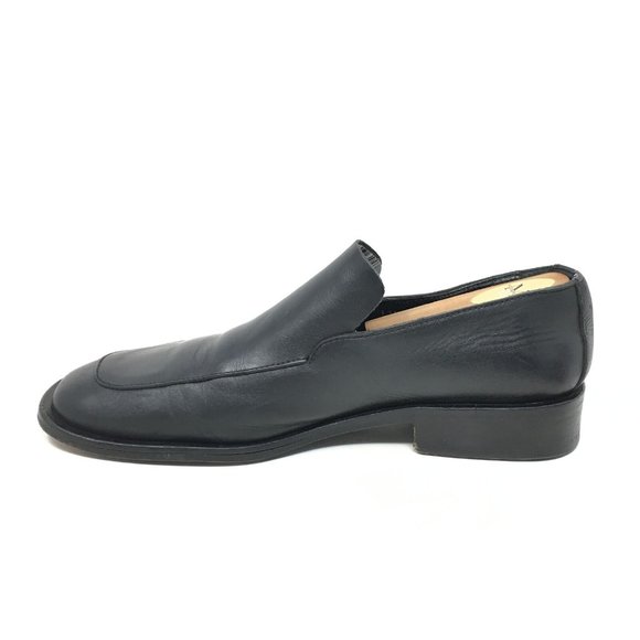 Men\'s VINTAGE Gucci Slip On Loafers Dress Shoes Size 40 E/7 E Wide Black Leather main image 6